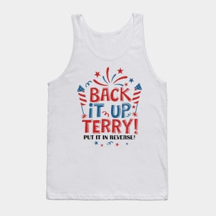 Retro Back Up Terry Back It Up Terry 4th Of July Fireworks Tank Top